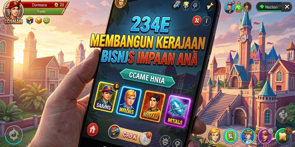 Tampilan gameplay 234E yang menampilkan keragaman bisnis.