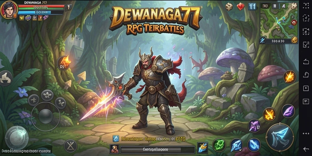 Tampilan gameplay DEWANAGA77 yang mendebarkan dalam petualangan RPG.