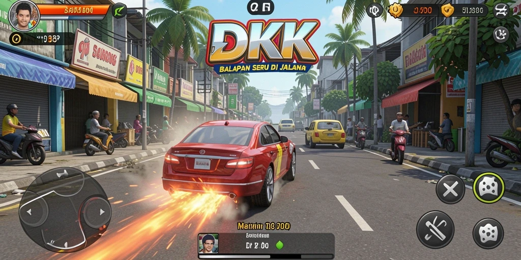 Tampilan seru balapan di jalanan dengan DKK yang menantang.
