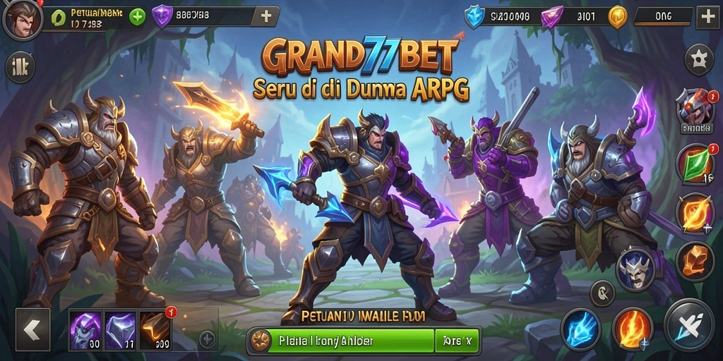Tampilan gameplay seru dari GRAND77BET dengan pertarungan yang menegangkan.