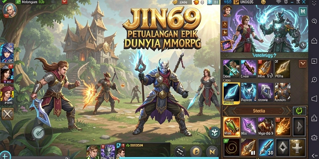 Tampilan seru gameplay JIN69 di dunia MMORPG.
