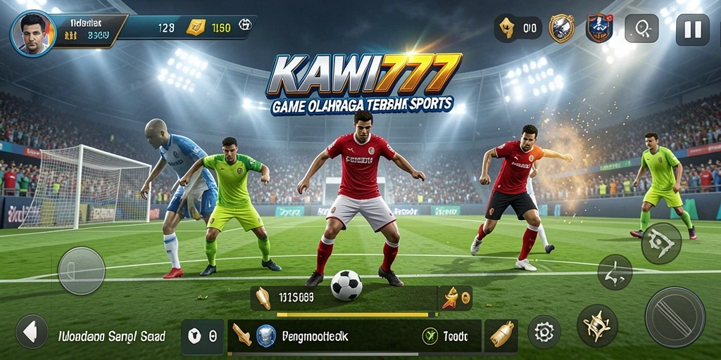 Tampilan gameplay dari KAWI777 menampilkan aksi olahraga yang mendebarkan.
