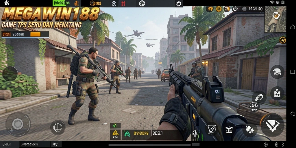 Tampilan gameplay menarik dari MEGAWIN188 dengan aksi TPS intens.