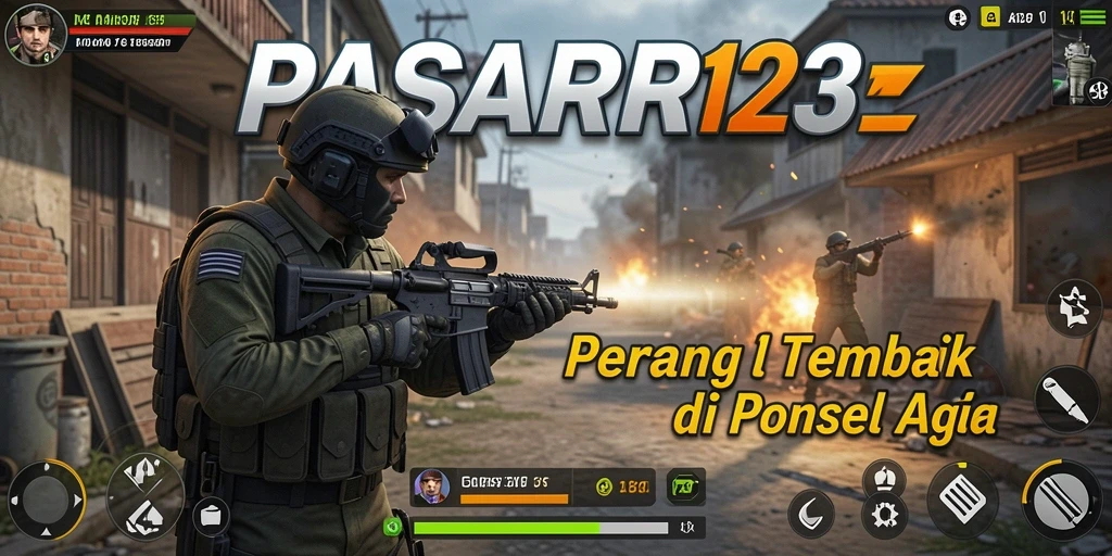Screenshot permainan PASAR123 menampilkan aksi tembak-menembak yang mendebarkan.