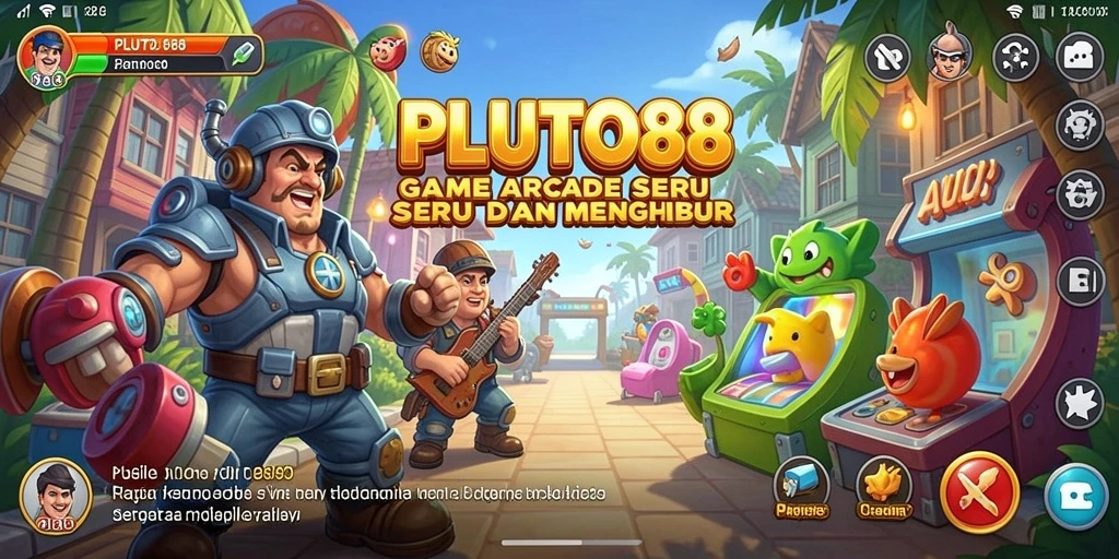 Tampilan gameplay seru dari PLUTO88 yang menyuguhkan tantangan Arcade.