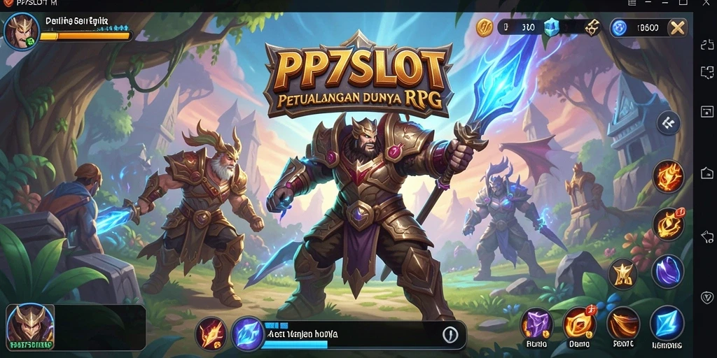 Screenshot menunjukkan aksi seru dalam gameplay RPG PP7SLOT.