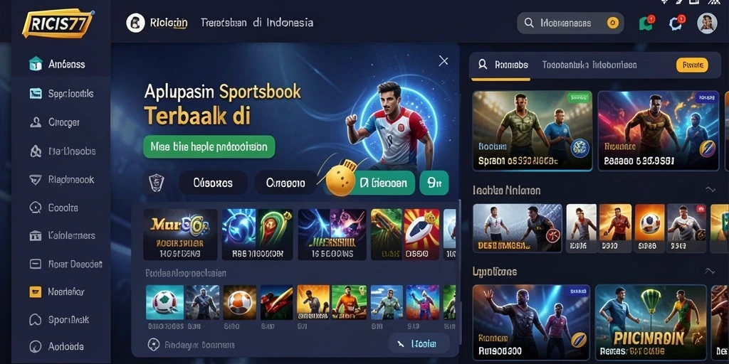 Screenshot utama RICIS77 menunjukkan gameplay seru dalam taruhan olahraga.