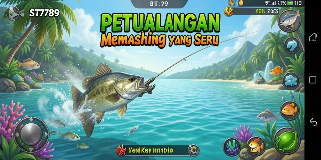 Gameplay ST789 yang menampilkan pengalaman memancing yang mendebarkan.